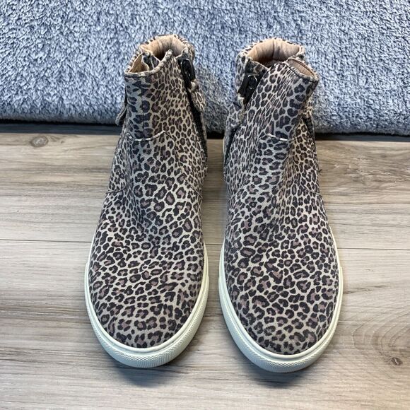 Gentle Soul Womens Cheetah Print Leather Zip Carter Ankle Bootie 5 EU 35 - Picture 6 of 10